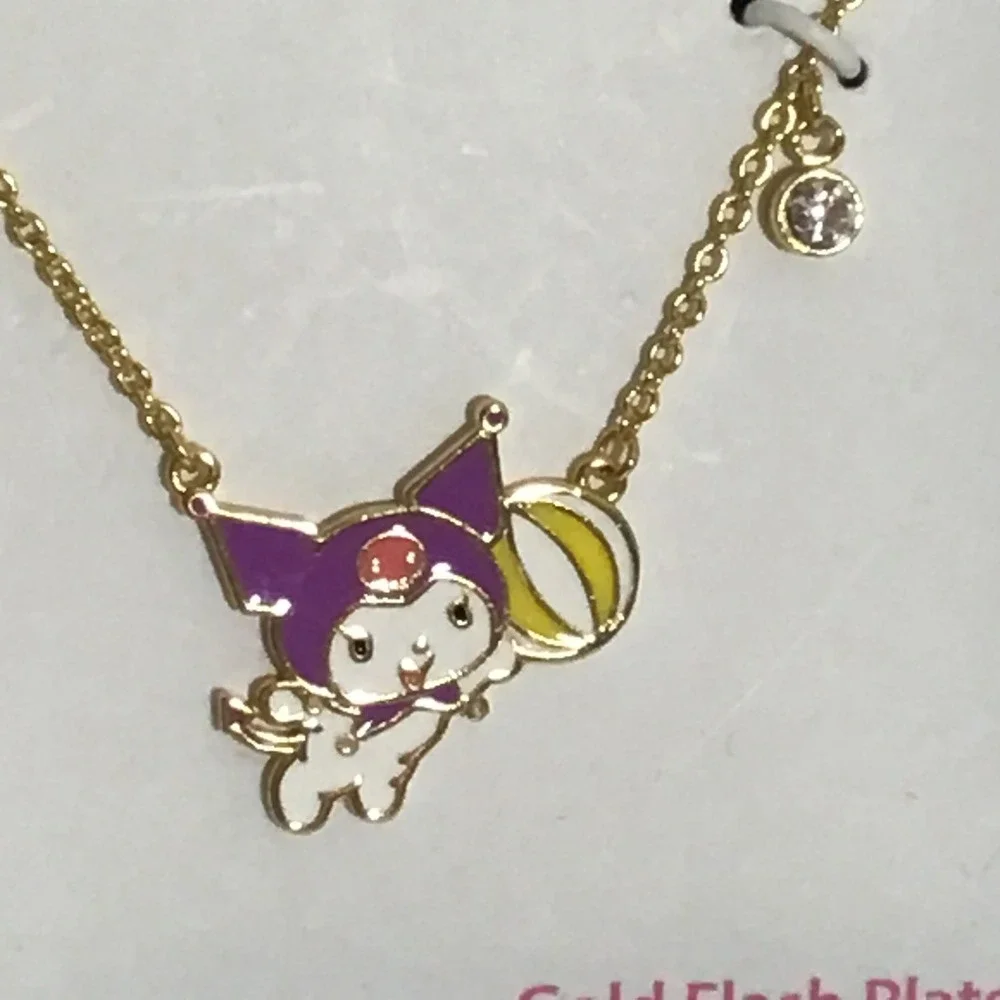 Hello Kitty and Friends Kuromi‎ Volleyball Necklace Gold Flash Plated Kids